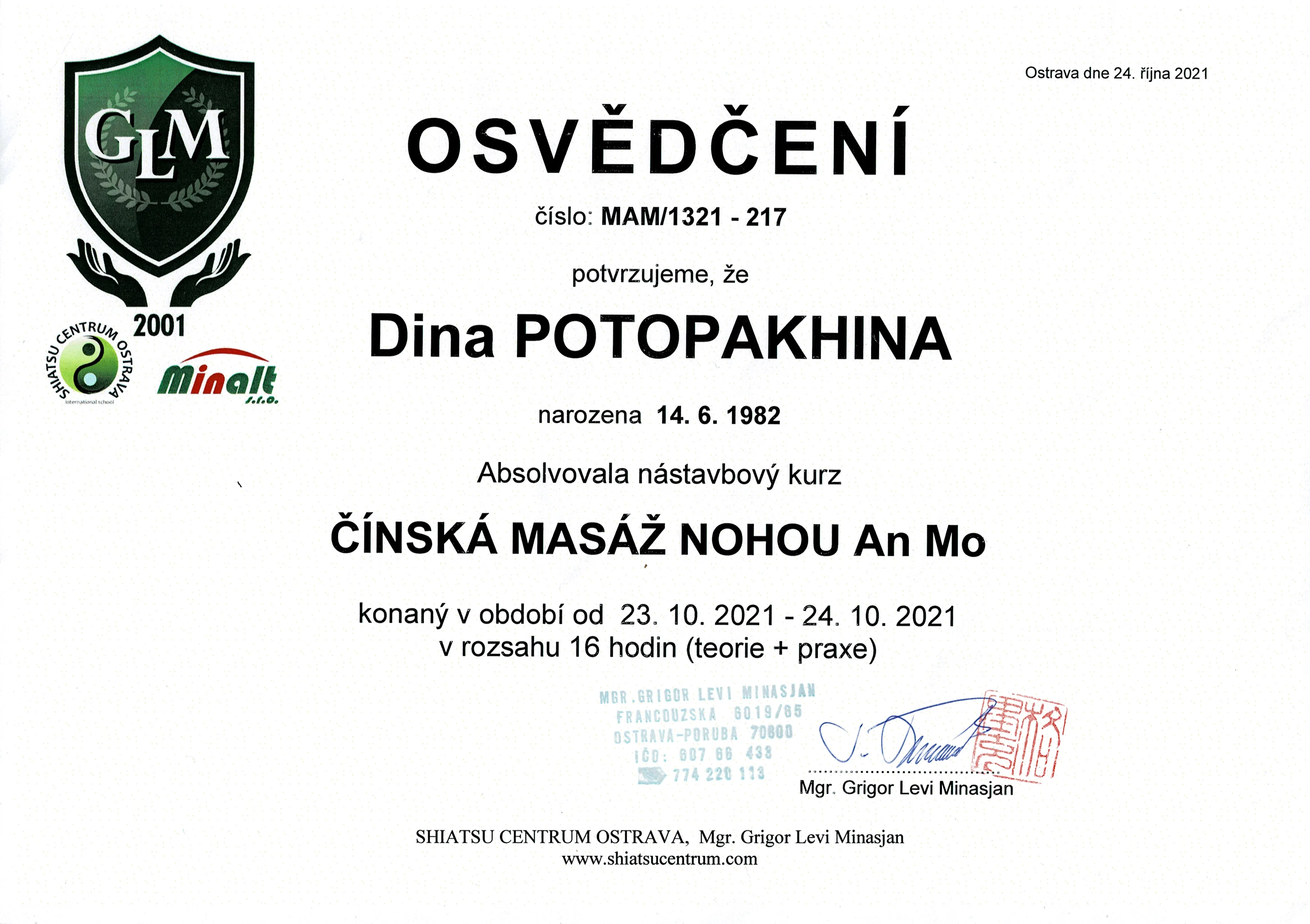 Masáž nohou
